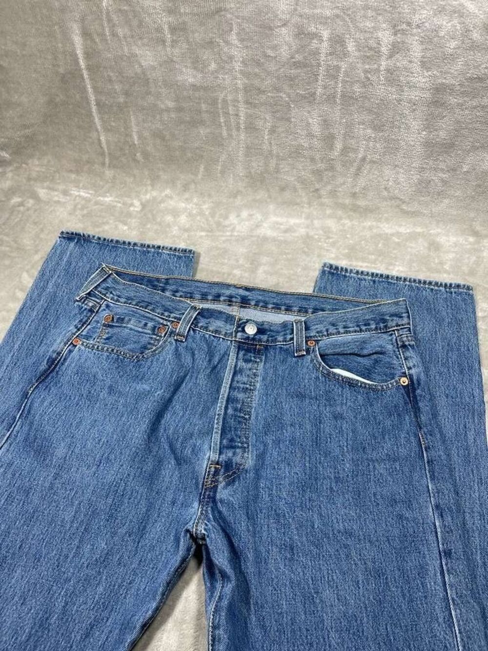Levi's 501 Button Fly Jeans Men Size 36x36 Straight Denim Irregular